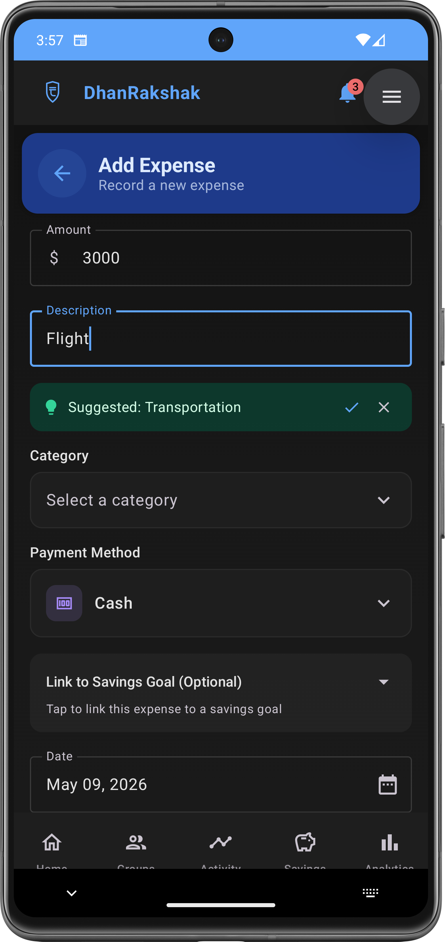 Smart Category Detection screenshot